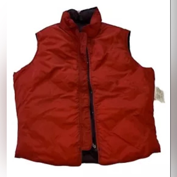 EDDIE BAUER Vintage Women’s Petite M Quilted Goose Down Purple Plum Vest N236 - Picture 7 of 12